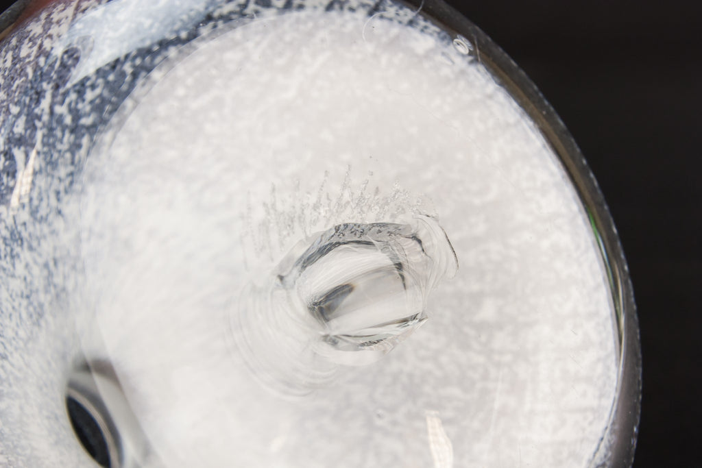 White glass condiment pot