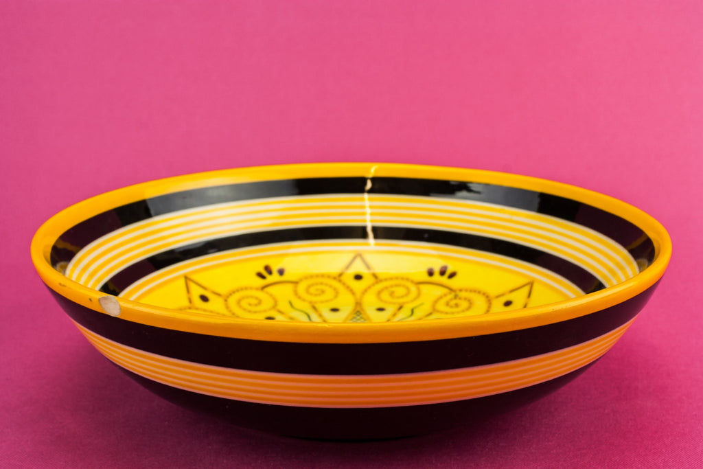 Retro pottery serving bowl