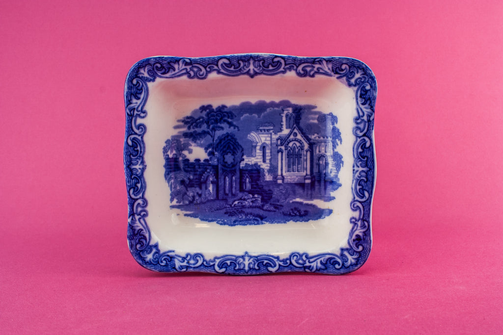 Blue and white serving bowl