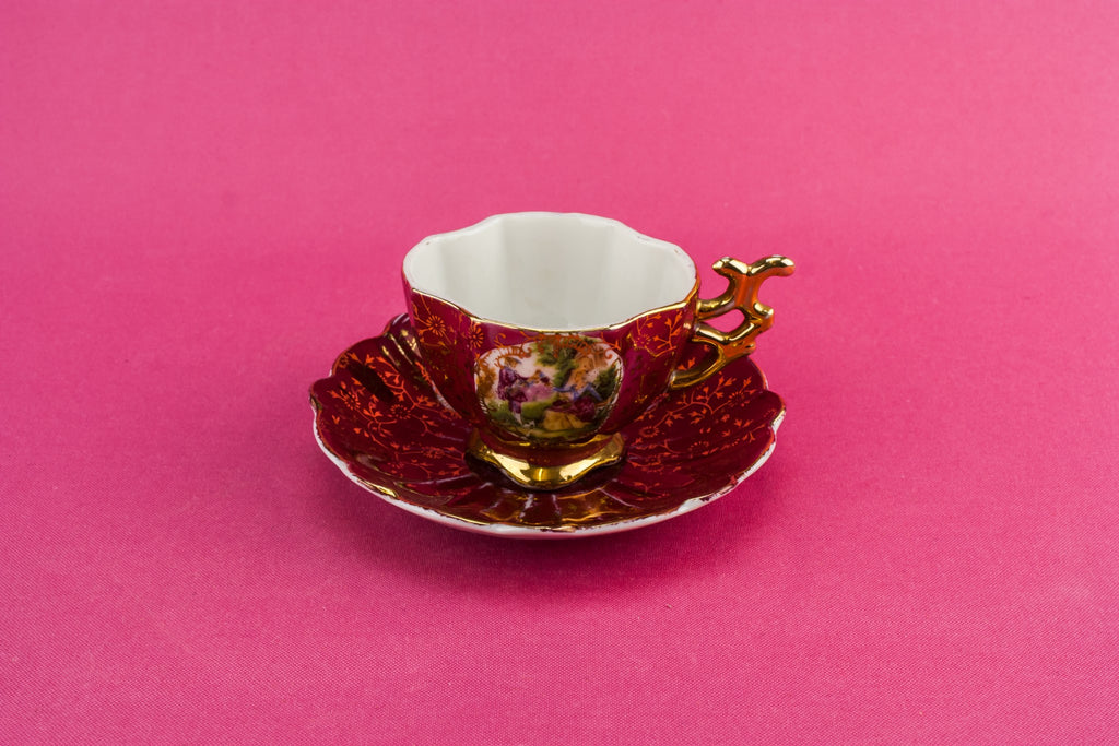 Porcelain teacup & saucer