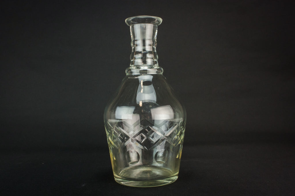 Cut glass wine carafe