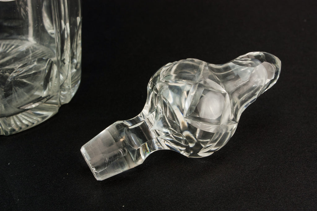 Cut glass sherry decanter