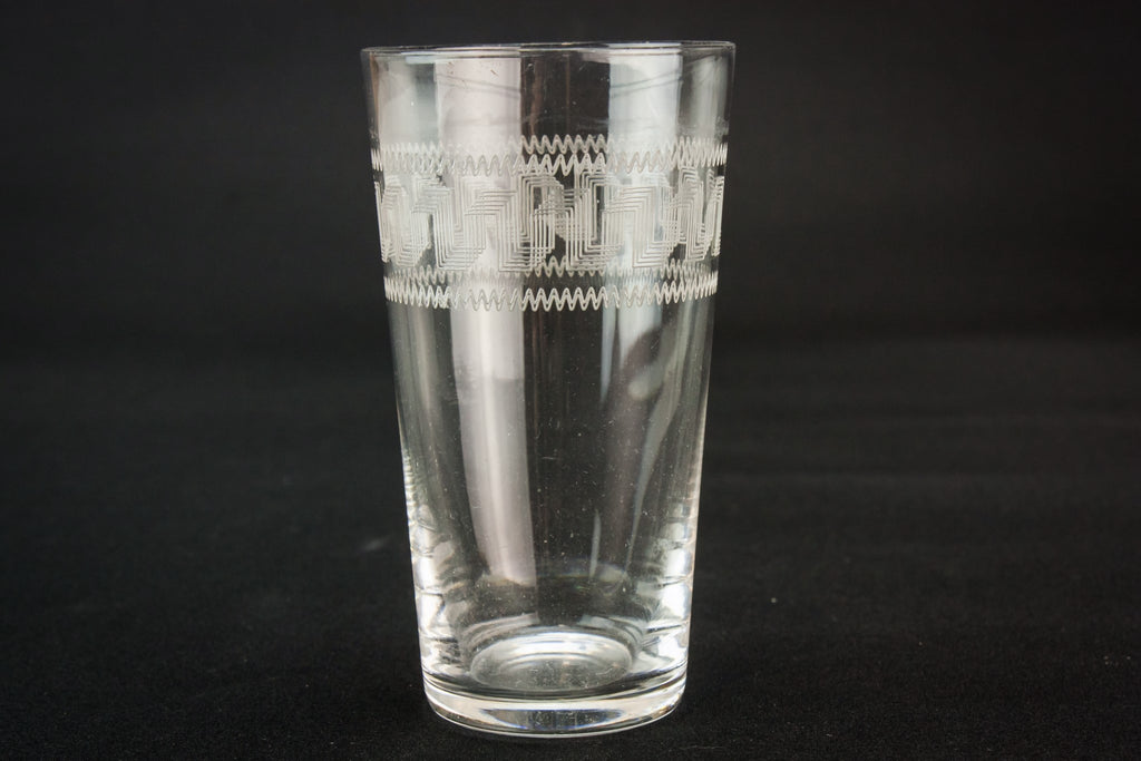 Engraved water glass
