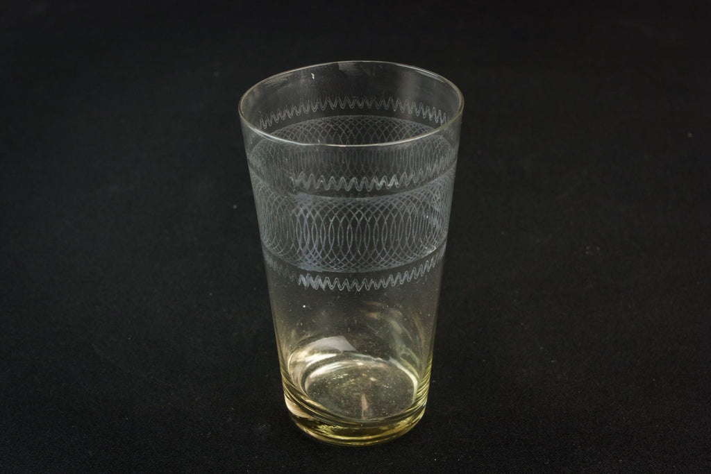 Engraved whisky glass