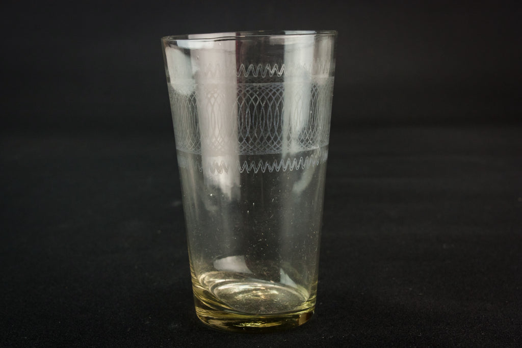 Engraved whisky glass