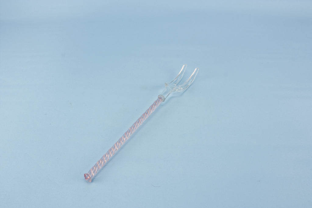 Retro glass serving fork