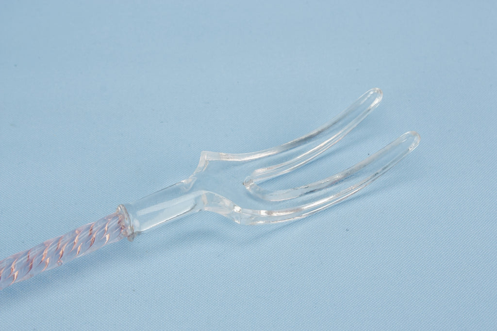 Retro glass serving fork