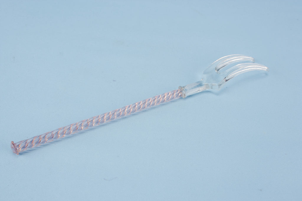 Retro glass serving fork