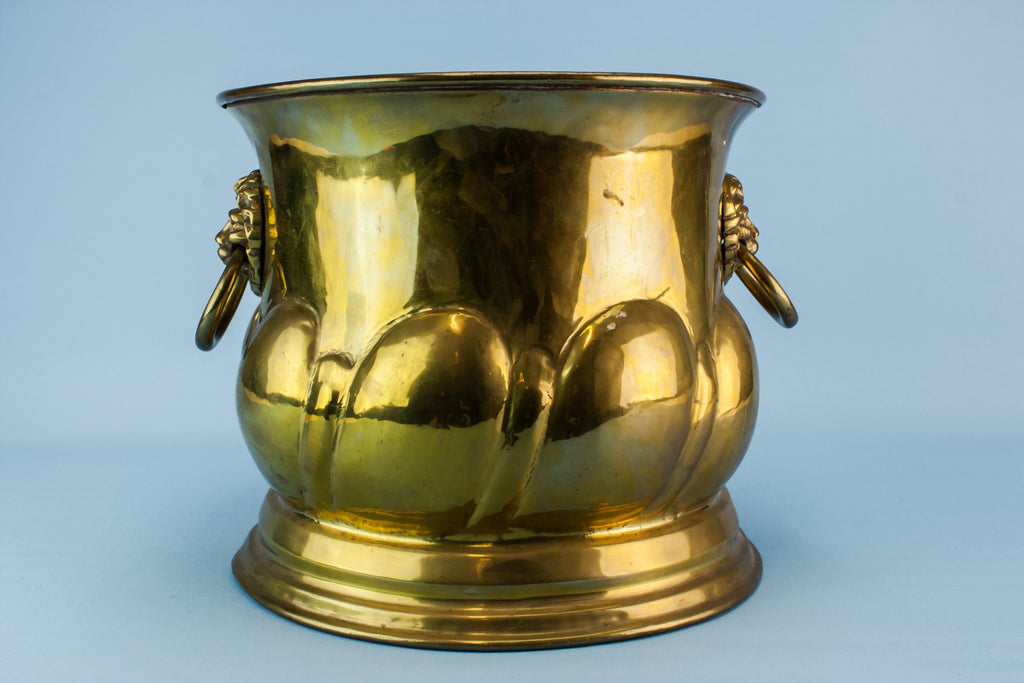 Large brass wine cooler