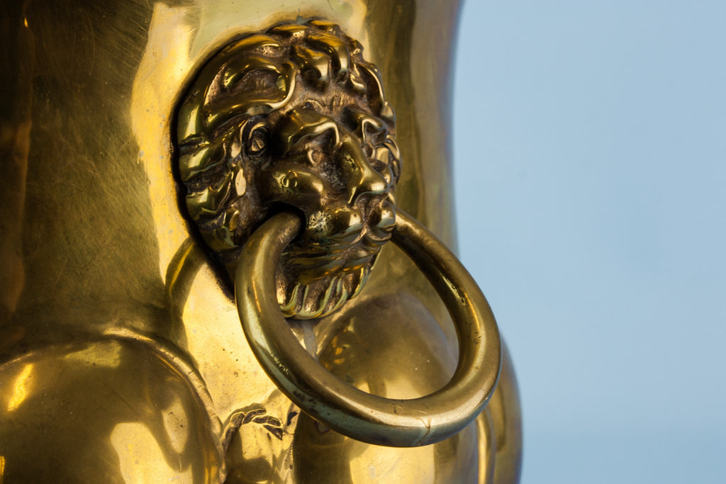 Large brass wine cooler