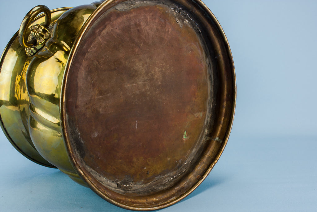 Large brass wine cooler