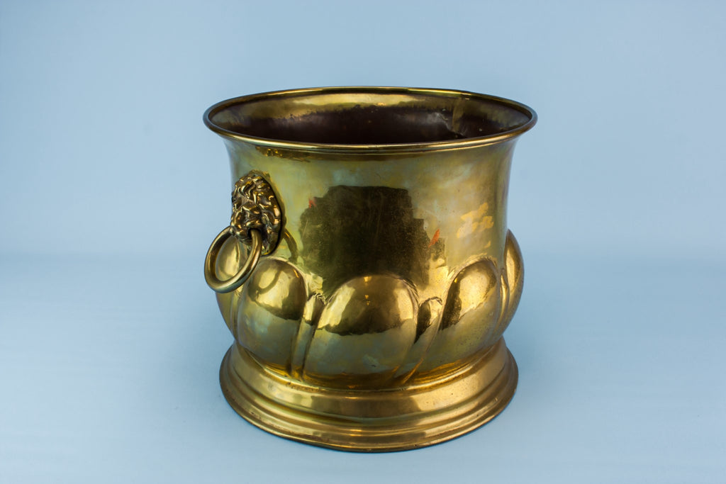Large brass wine cooler