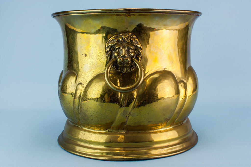 Large brass wine cooler