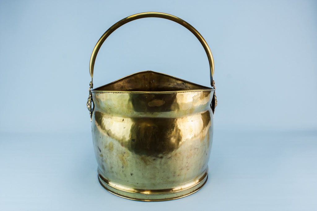 Large brass bucket