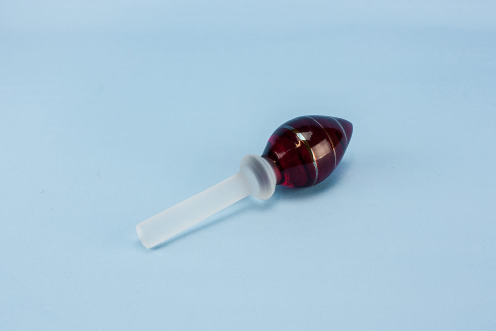 Red glass bottle stopper