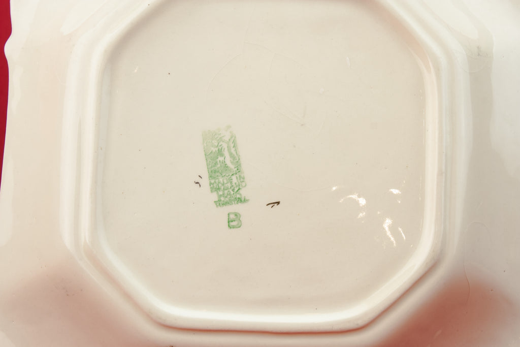 Floral pottery serving dish