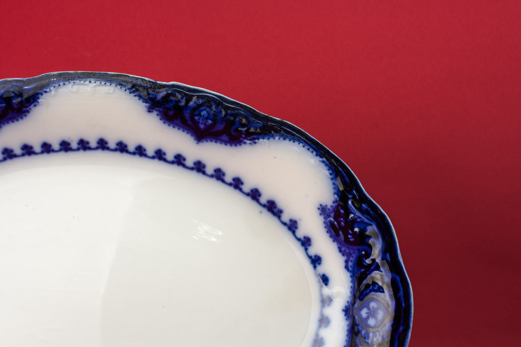 Flow blue platter