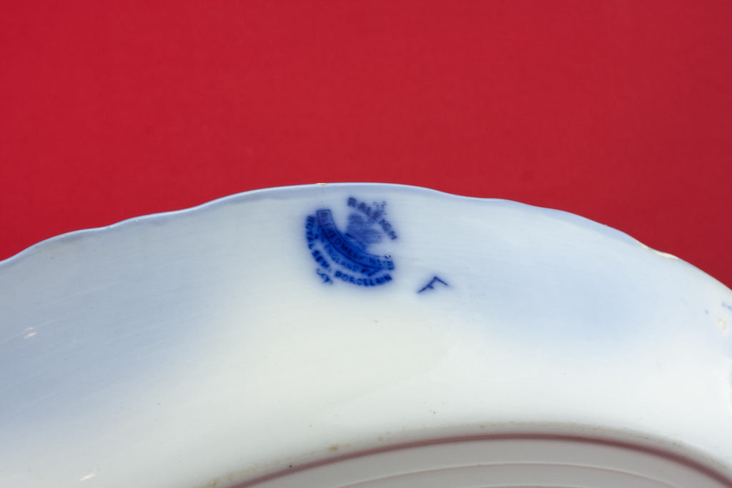Flow blue platter