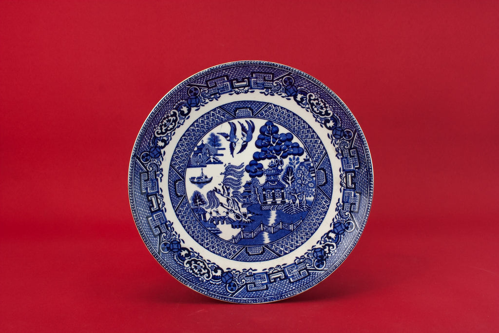 Blue and white plate
