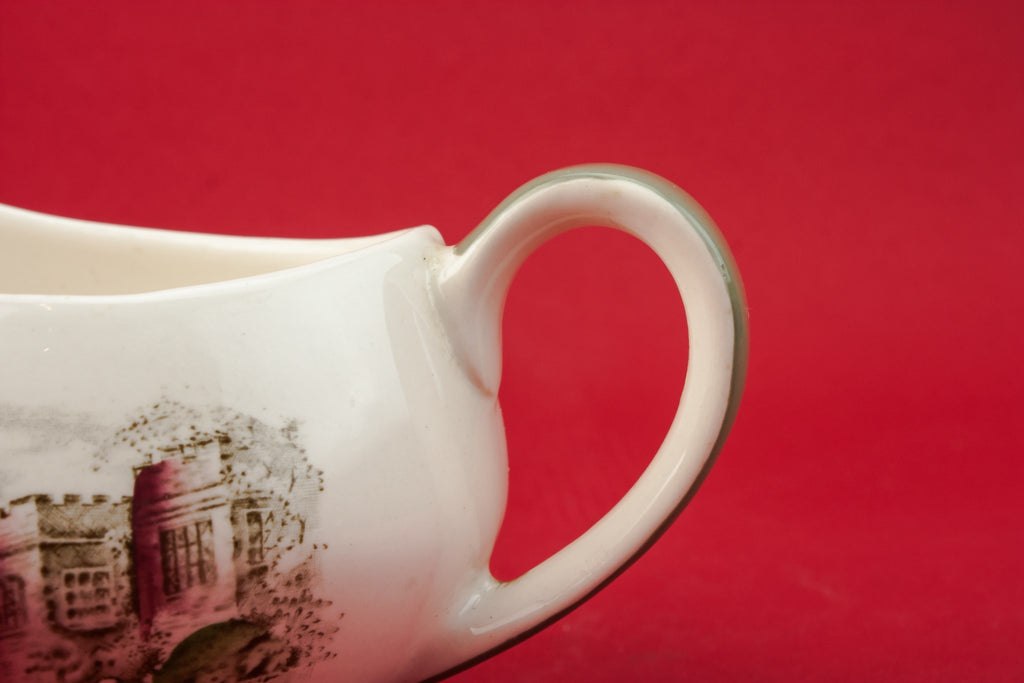 Traditional pottery gravy boat