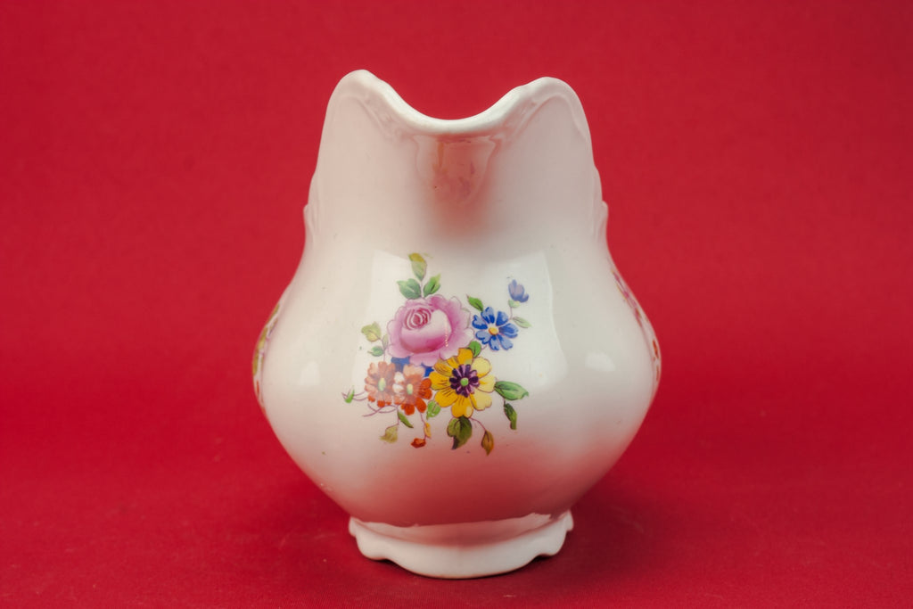 Floral pottery gravy boat