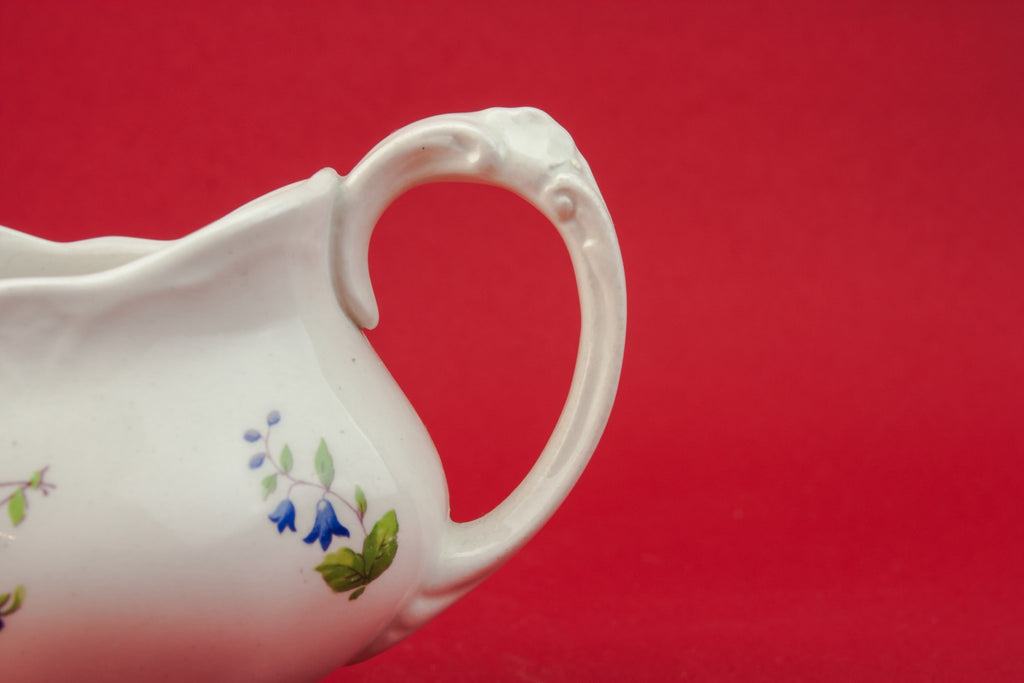 Floral pottery gravy boat