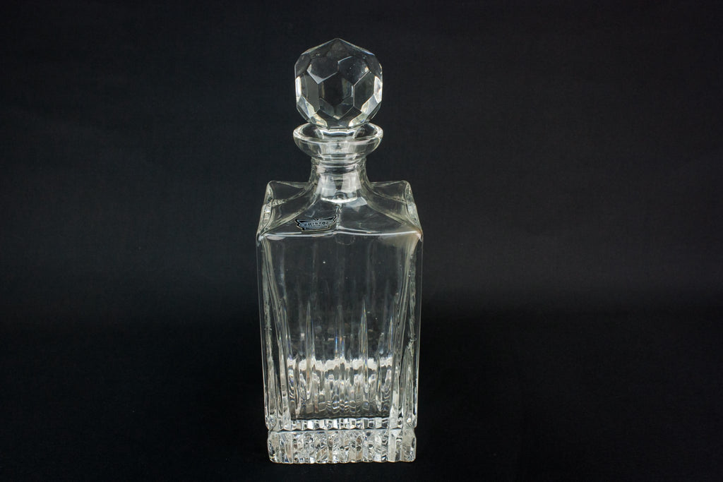 Cut glass whisky decanter