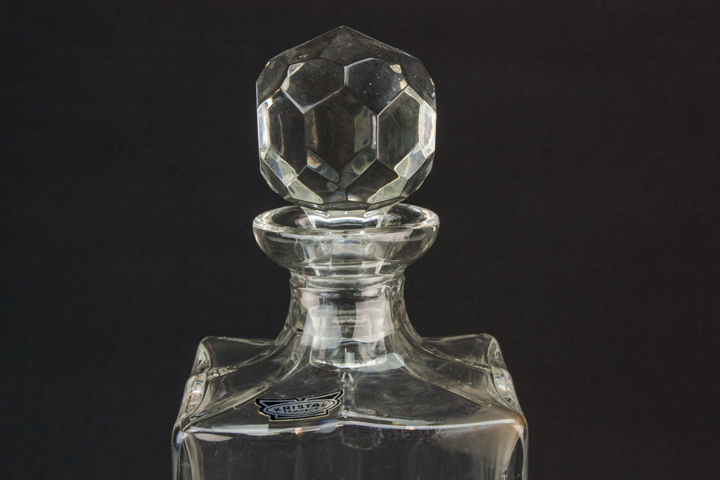 Cut glass whisky decanter