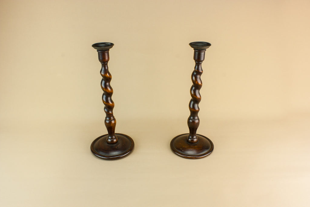 Barley twist candlesticks