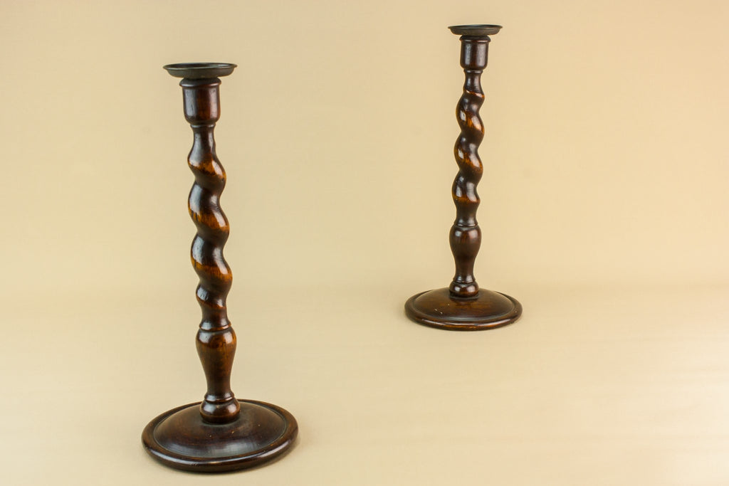 Barley twist candlesticks