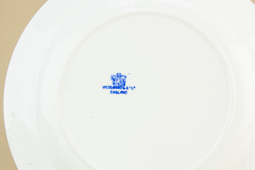4 Harlequin willow plates