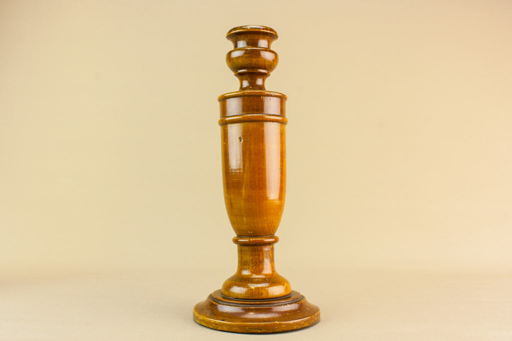 2 Art Deco wooden candlesticks