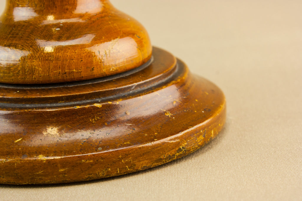 2 Art Deco wooden candlesticks