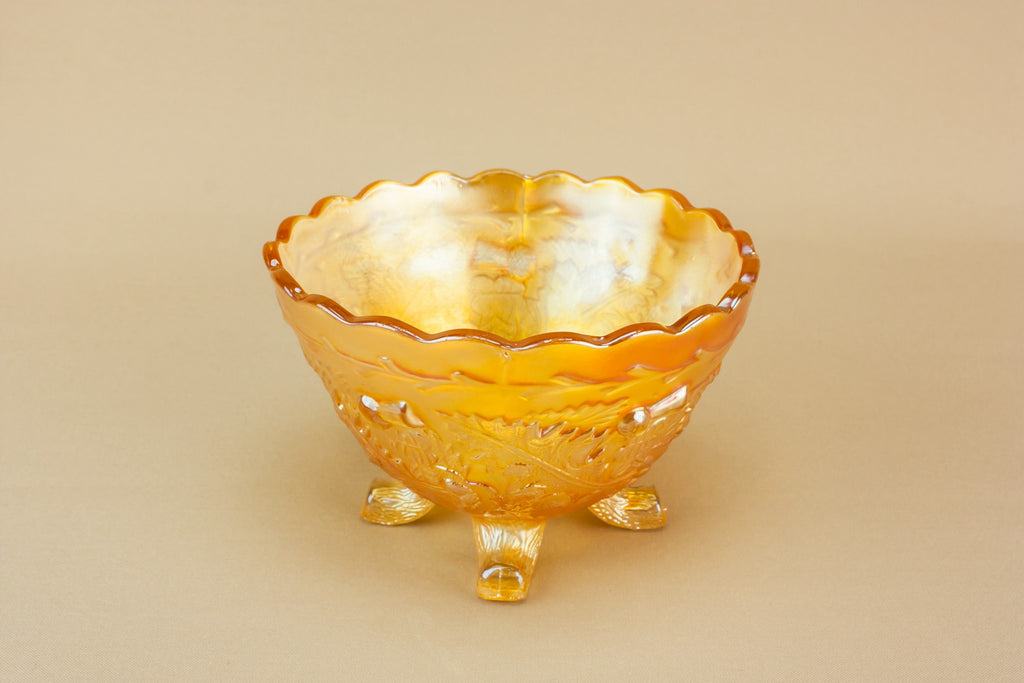 Gold lustre glass bowl