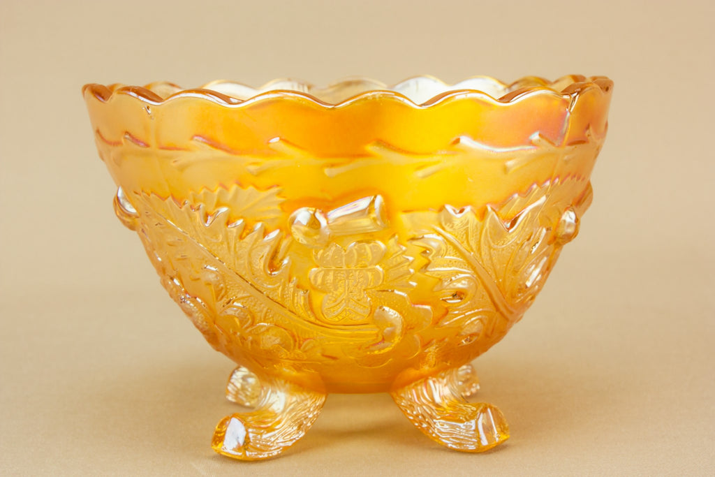 Gold lustre glass bowl