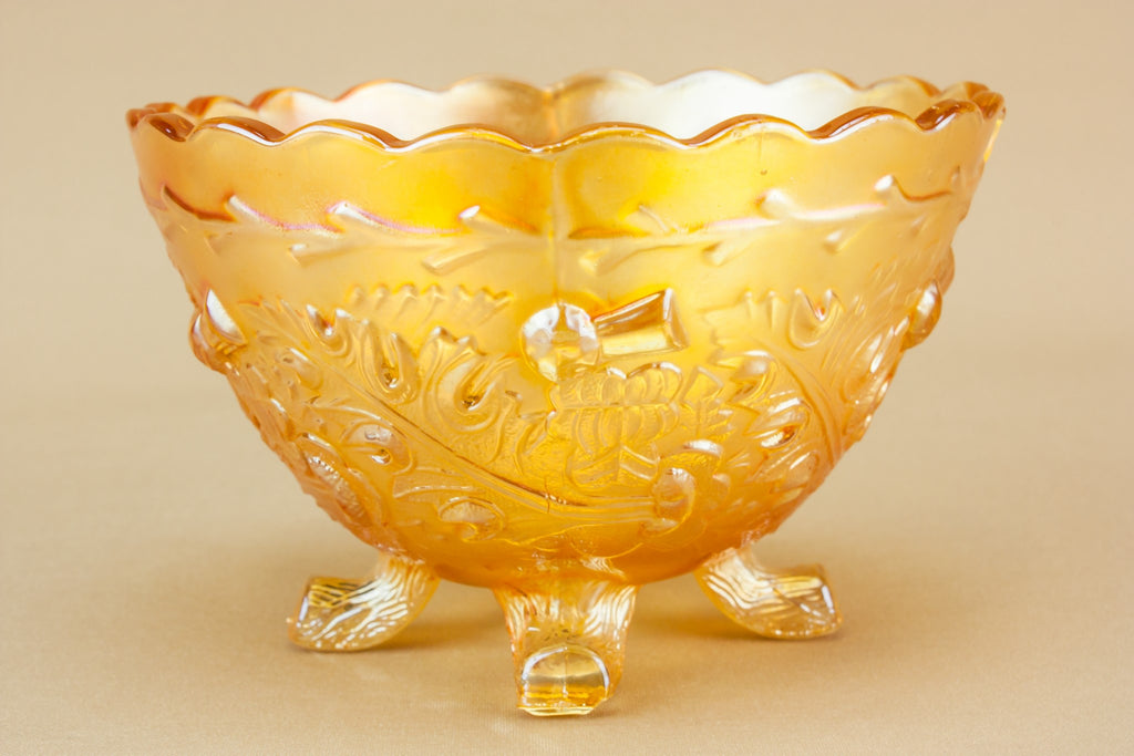 Gold lustre glass bowl