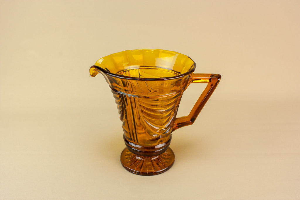 Amber glass water jug