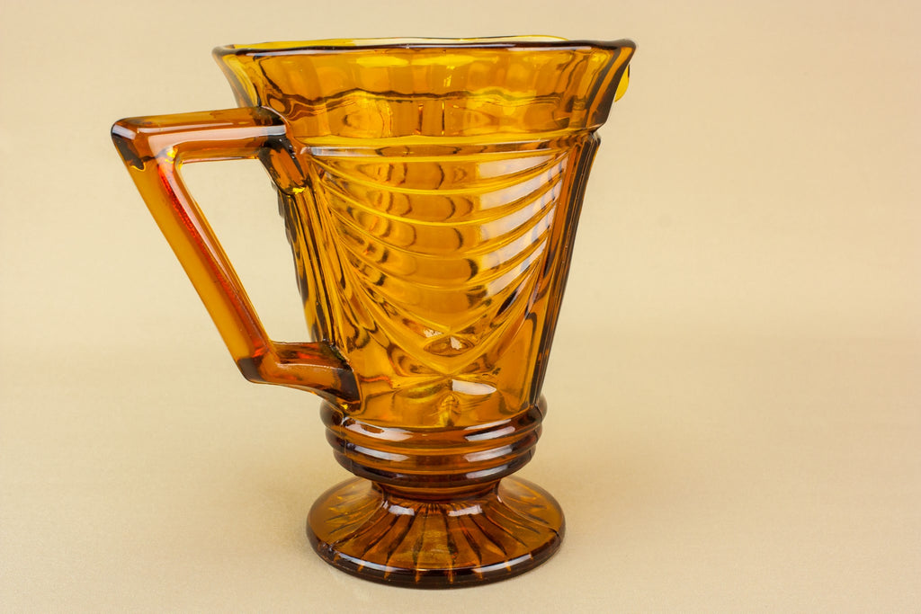 Amber glass water jug