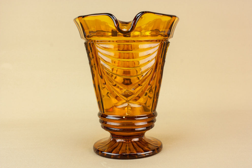 Amber glass water jug
