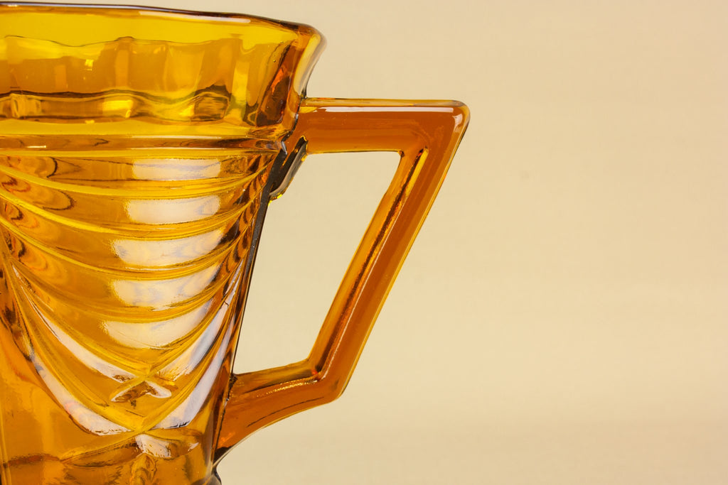 Amber glass water jug