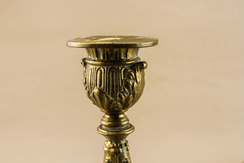 2 brass medium candlesticks