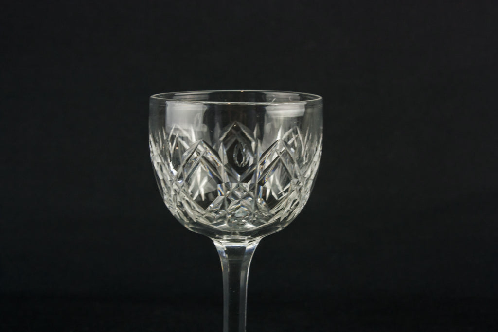 8 cut glass port glasses