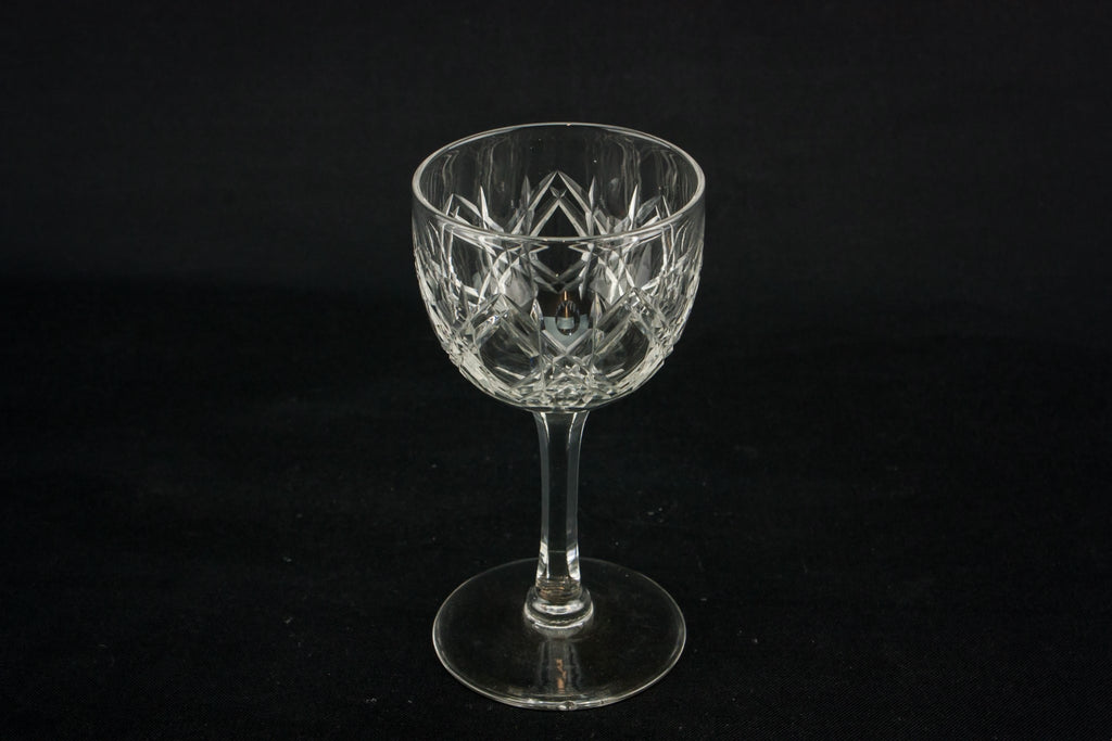8 cut glass port glasses