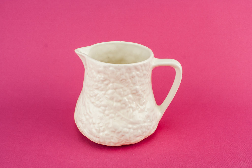 White majolica creamer