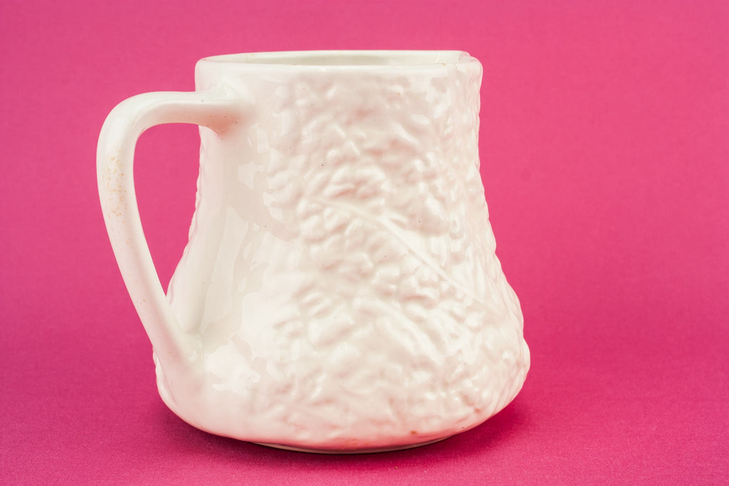 White majolica creamer