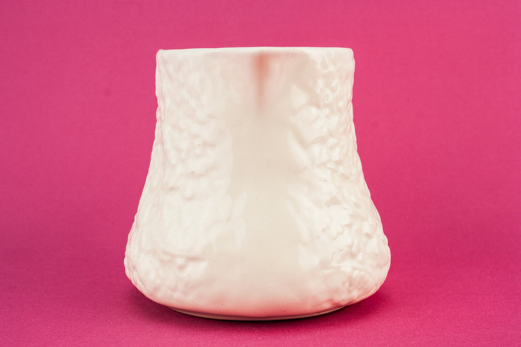 White majolica creamer