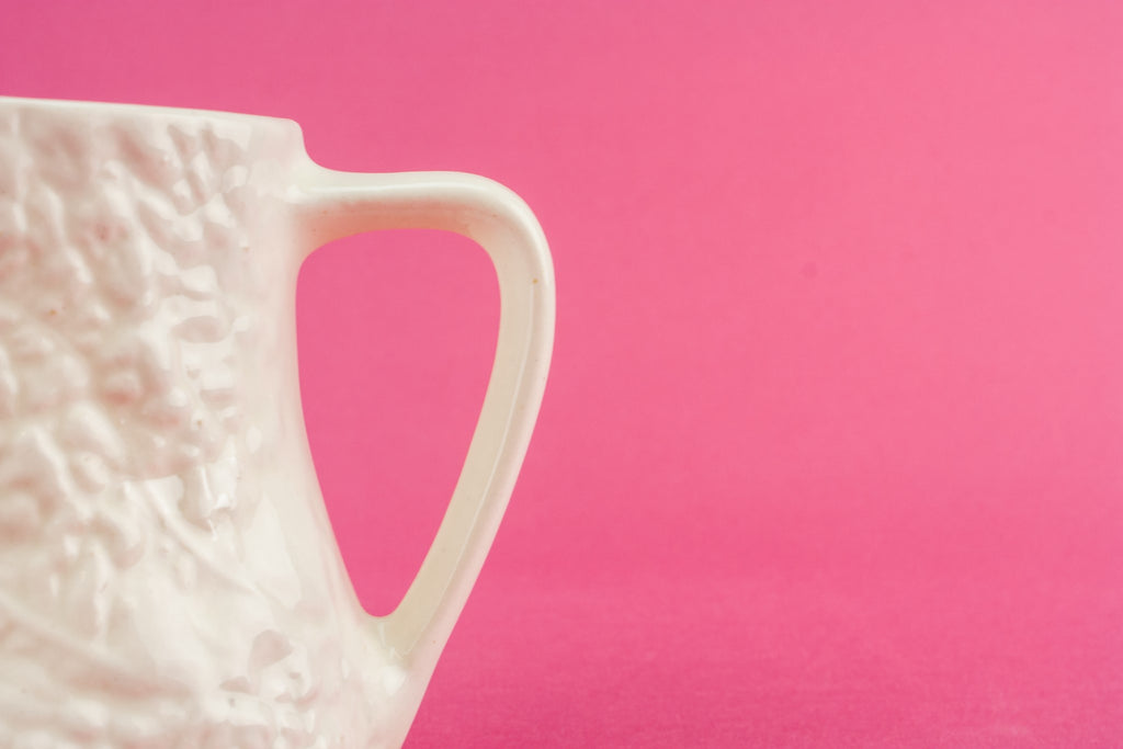 White majolica creamer