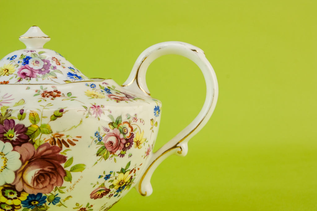 Floral tea set trio