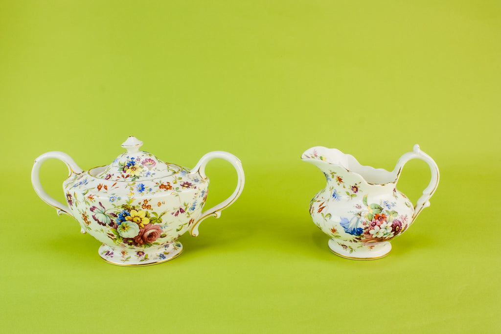Floral tea set trio