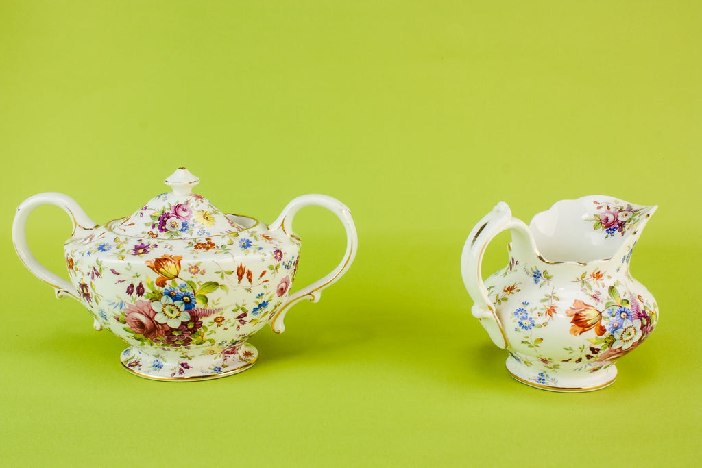 Floral tea set trio